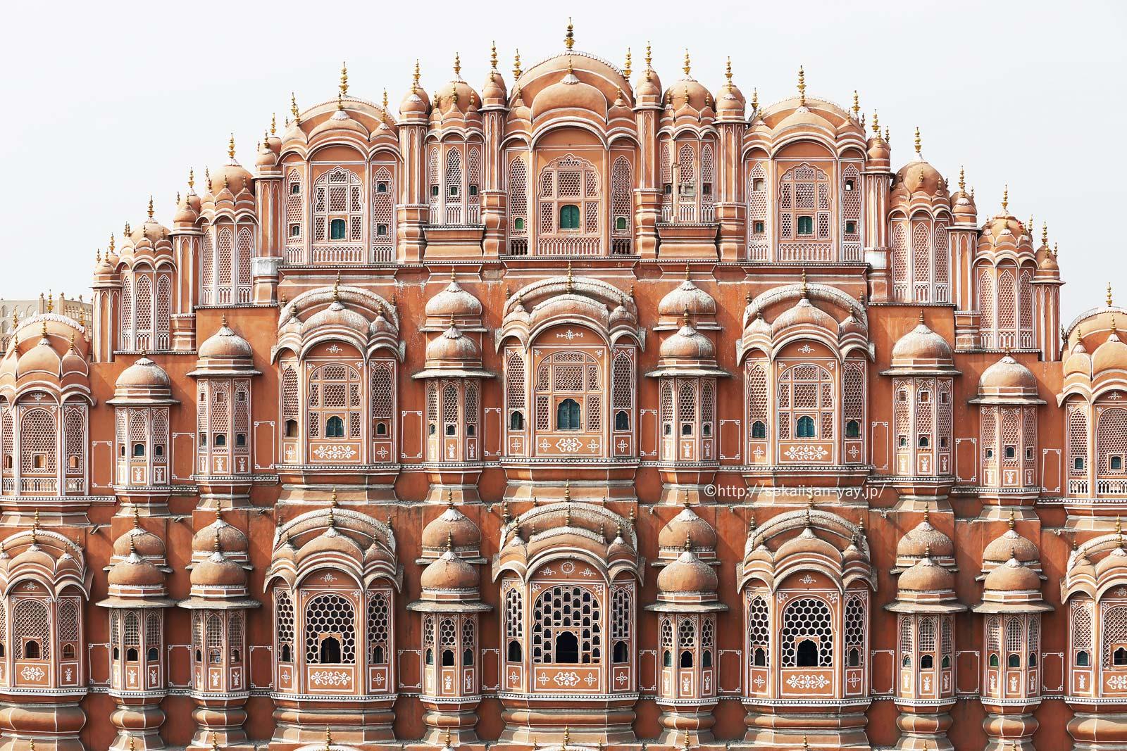 世界遺産フォトギャラリー更新：インド「ラジャスターン州のジャイプール市街」(街並み/シティ・パレス/風の宮殿) 